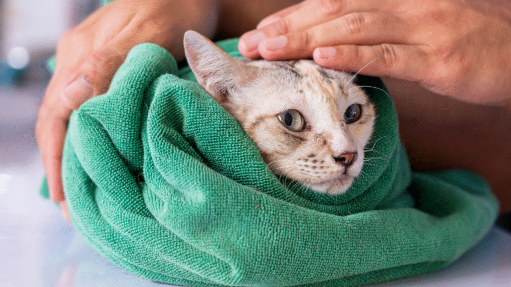 Cat in Blanket